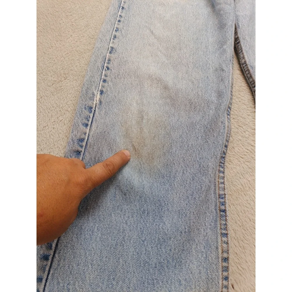 Vintage Levi's 505 Orange Tap Straight Leg Men's Denim Jeans Size 34×34